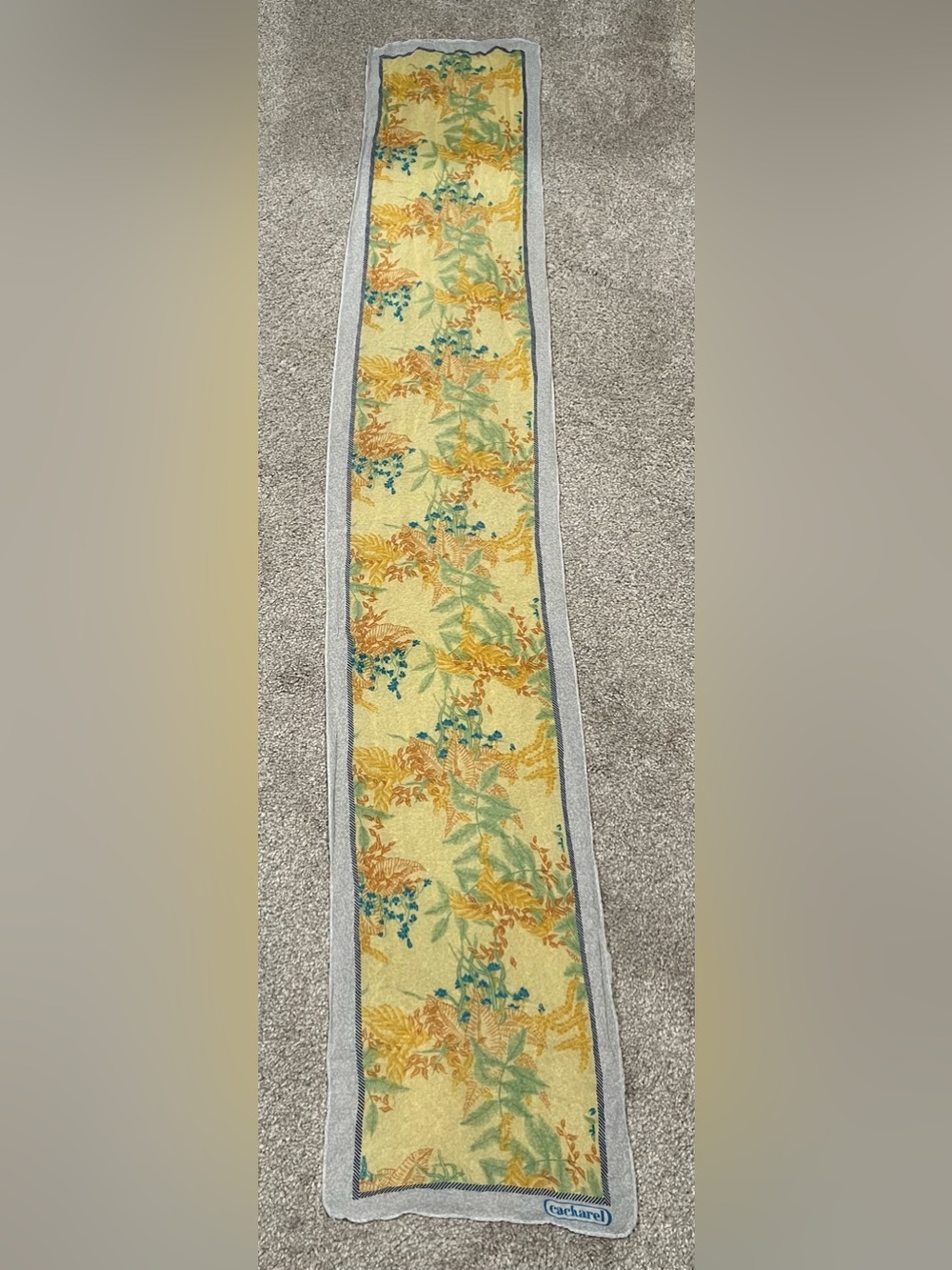 Vintage Cacharel Tropical Floral Scarf